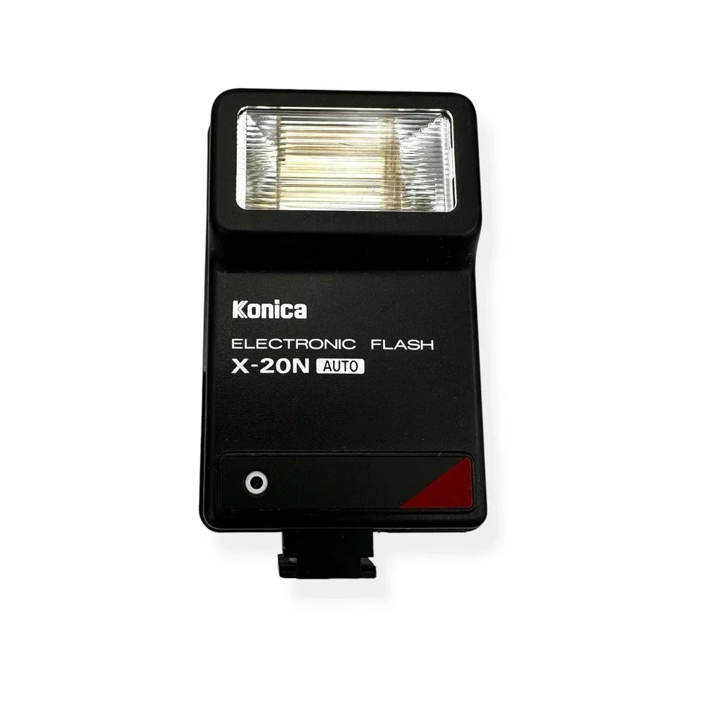 Konica Hexanon AR 50mm f/1.8 Lens with Electronic Auto Flash X-20N & Case Japan